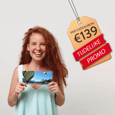 Cadeaubon ballonvlucht met 10 euro korting als origineel cadeau
